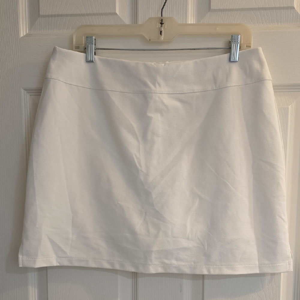 New York & Company A-Line White Mini Skort